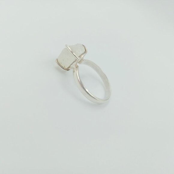 Sterling Silver Raw Rock Crystal Quartz - Picture 12 of 14